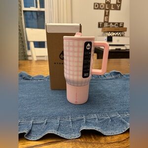 HydroJug Pink Gingham 20oz Traveler